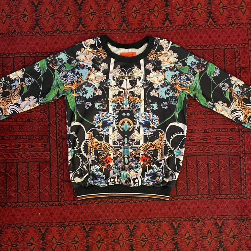 Clover Canyon Psychedelic Panther Printed Sweater